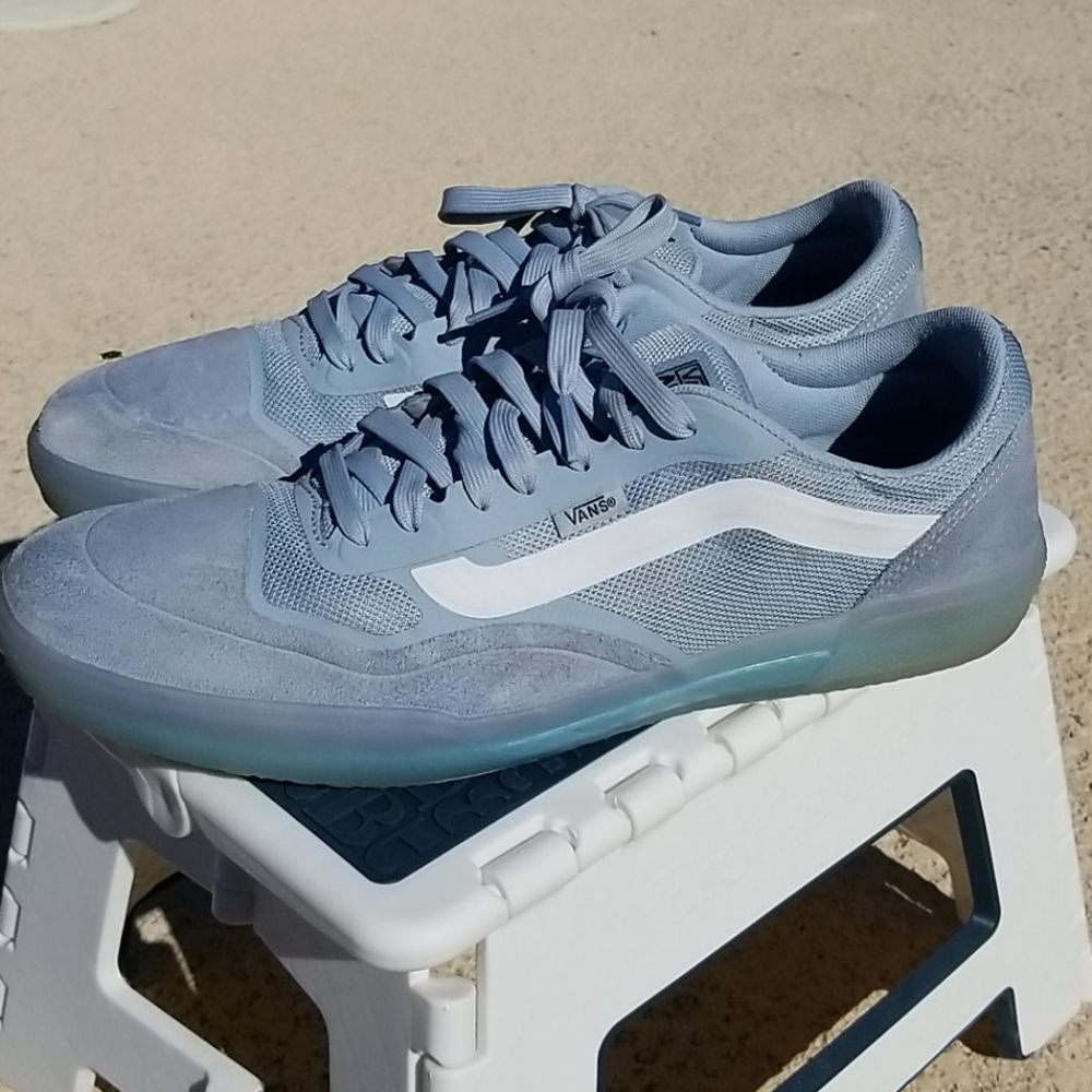 Vans A.V.E. Pro Blue Fog & White Skate Shoes